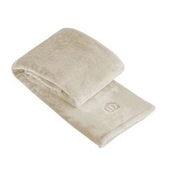 Manta plaid Silky beige - Imagen 2