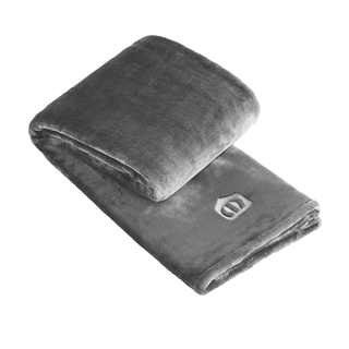 Manta plaid Silky gris - Imagen 1