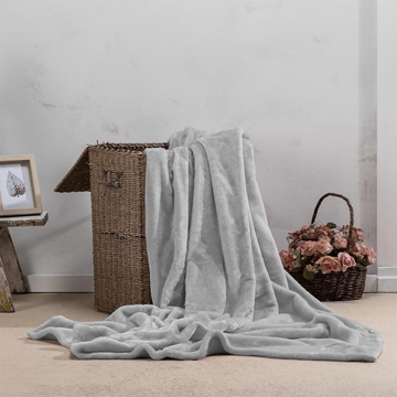 Manta plaid Silky perla - Imagen 1