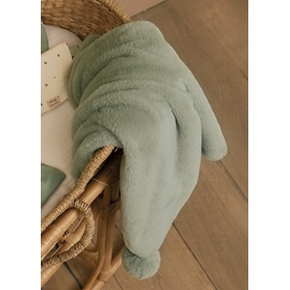 Manta pompones salvia - Imagen 1