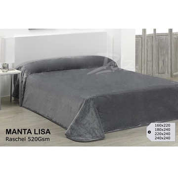 Manta terciopelo lisa 520 GR - Imagen 1