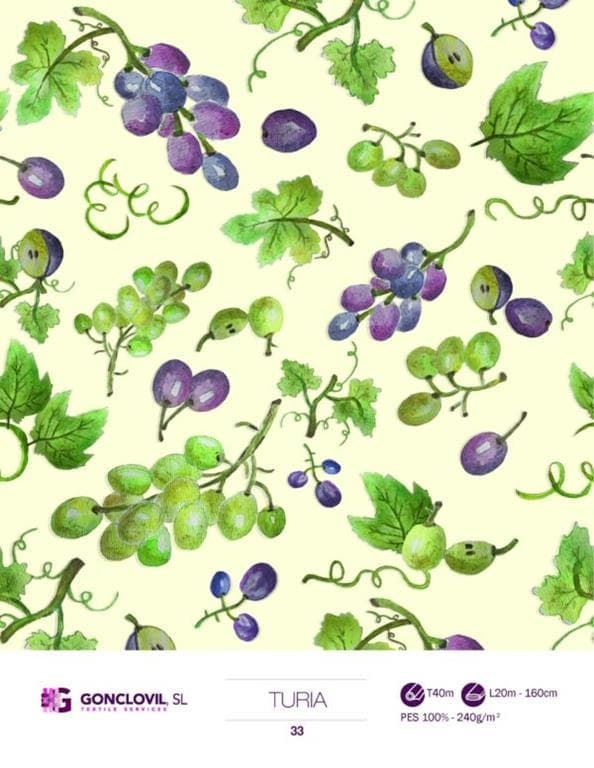 Mantelería uvas - Imagen 1