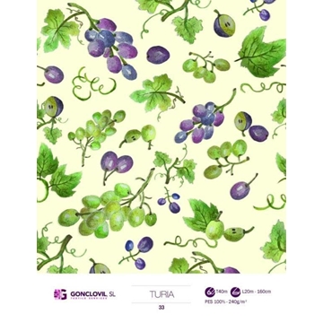 Mantelería uvas - Imagen 1