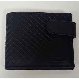 Monedero-billetera piel negra - Imagen 1