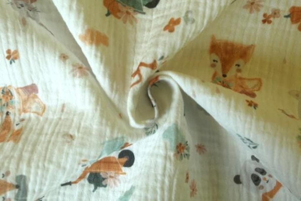 Muselina estampada animales - Imagen 1