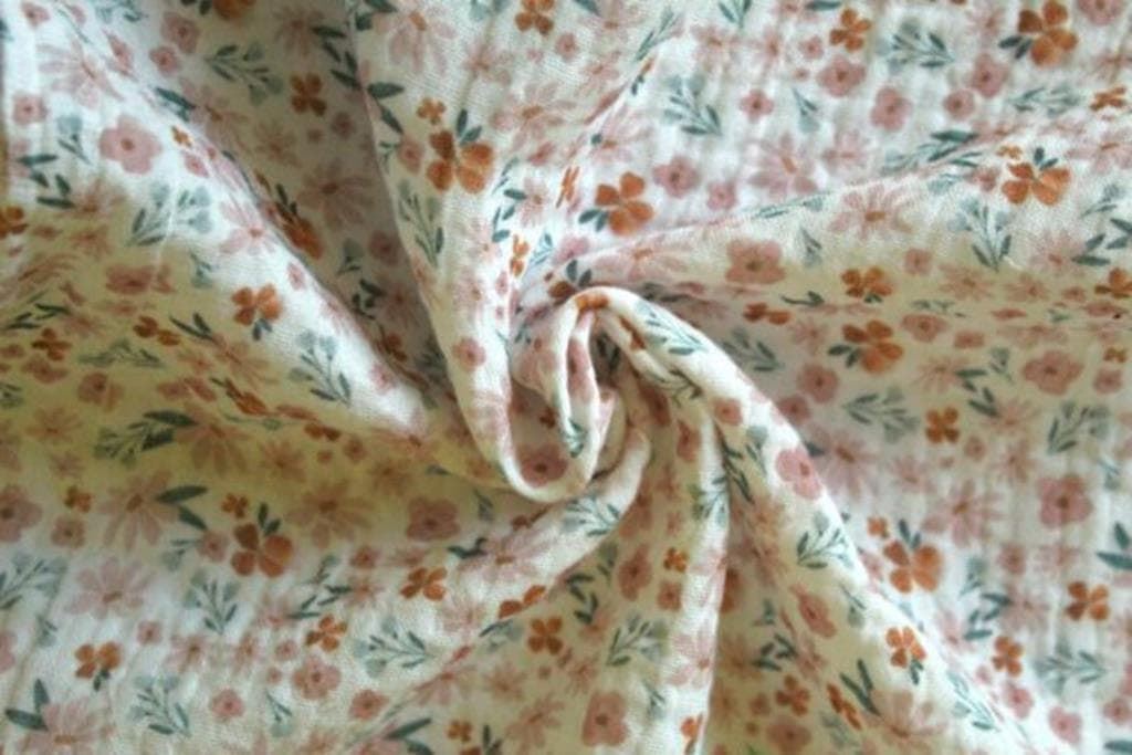 Muselina estampada flores - Imagen 1