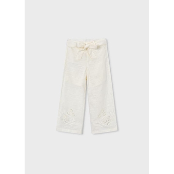 Pantalón bordado hueso - Imagen 2