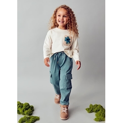 Pantalón cargo salvia - Imagen 1