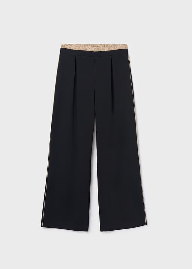 Pantalón cintura doble negro - Imagen 1