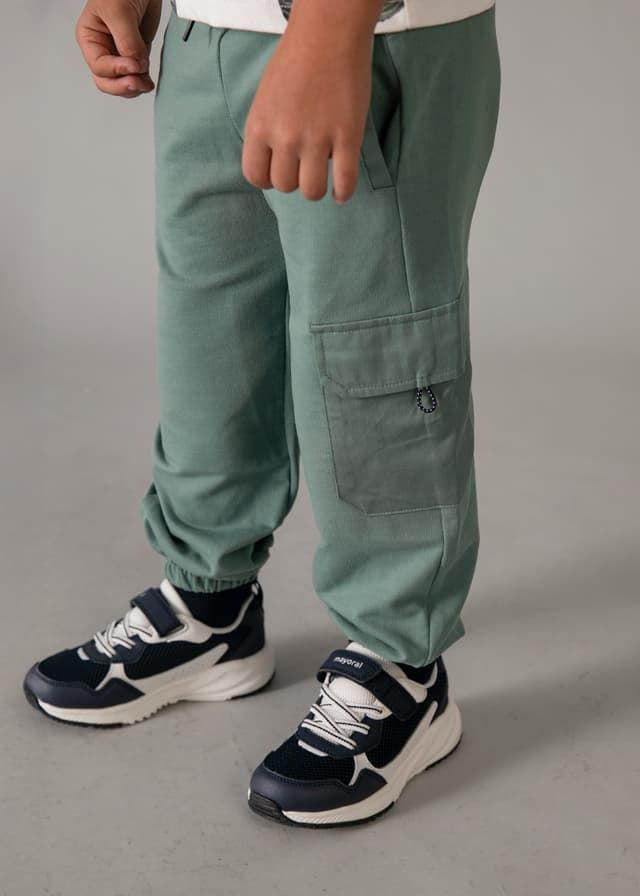 Pantalón combinado verde - Imagen 2