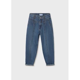 Pantalón cropped denim slouchy - Imagen 1