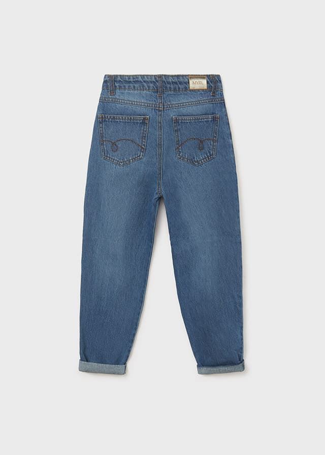 Pantalón cropped denim slouchy - Imagen 2