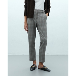 Pantalón cuadros marrón - Imagen 1