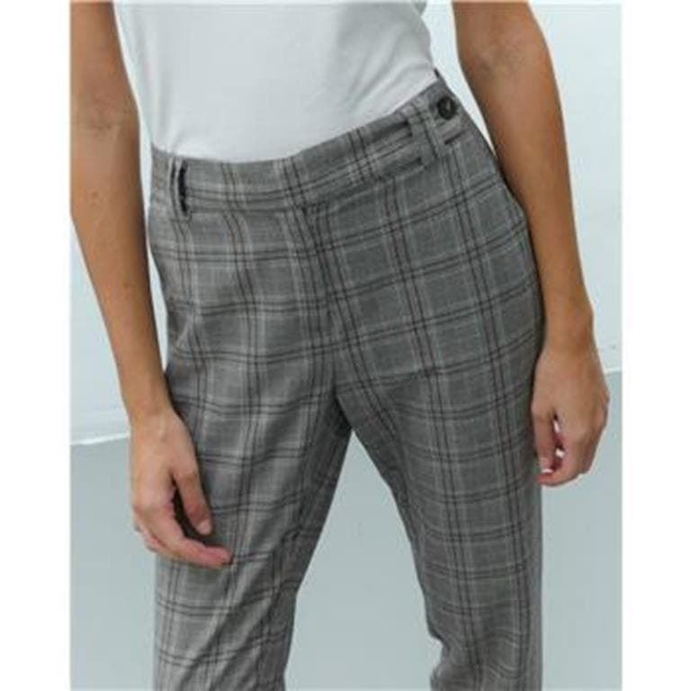 Pantalón cuadros marrón - Imagen 3