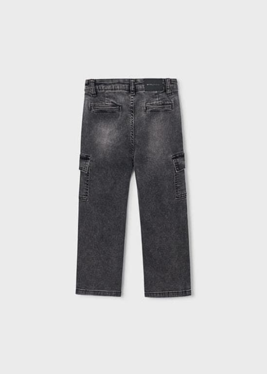 Pantalón denim cargo gris oscuro - Imagen 2