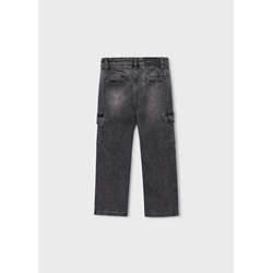 Pantalón denim cargo gris oscuro - Imagen 2