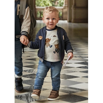 Pantalón denim jogger azul medio - Imagen 1