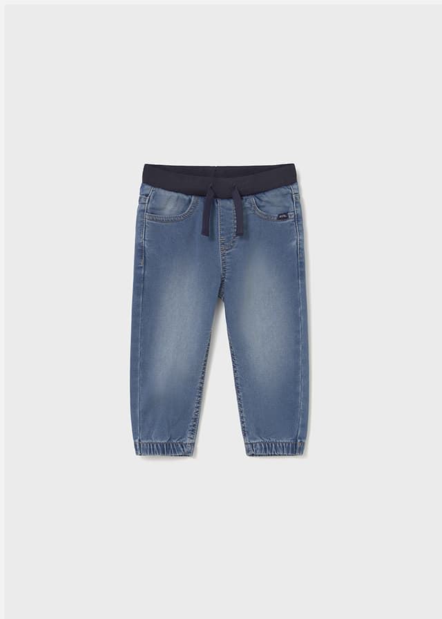 Pantalón denim jogger azul medio - Imagen 2