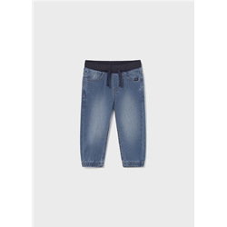 Pantalón denim jogger azul medio - Imagen 2