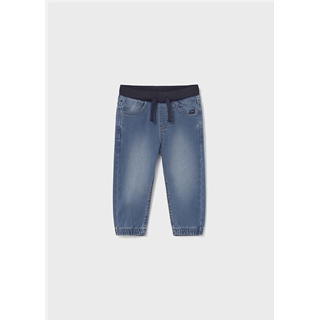 Pantalón denim jogger azul medio - Imagen 2