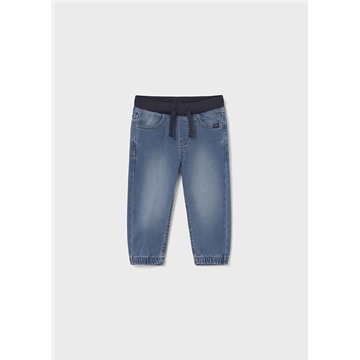 Pantalón denim jogger azul medio - Imagen 2