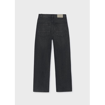 Pantalón denim wide fit negro - Imagen 2