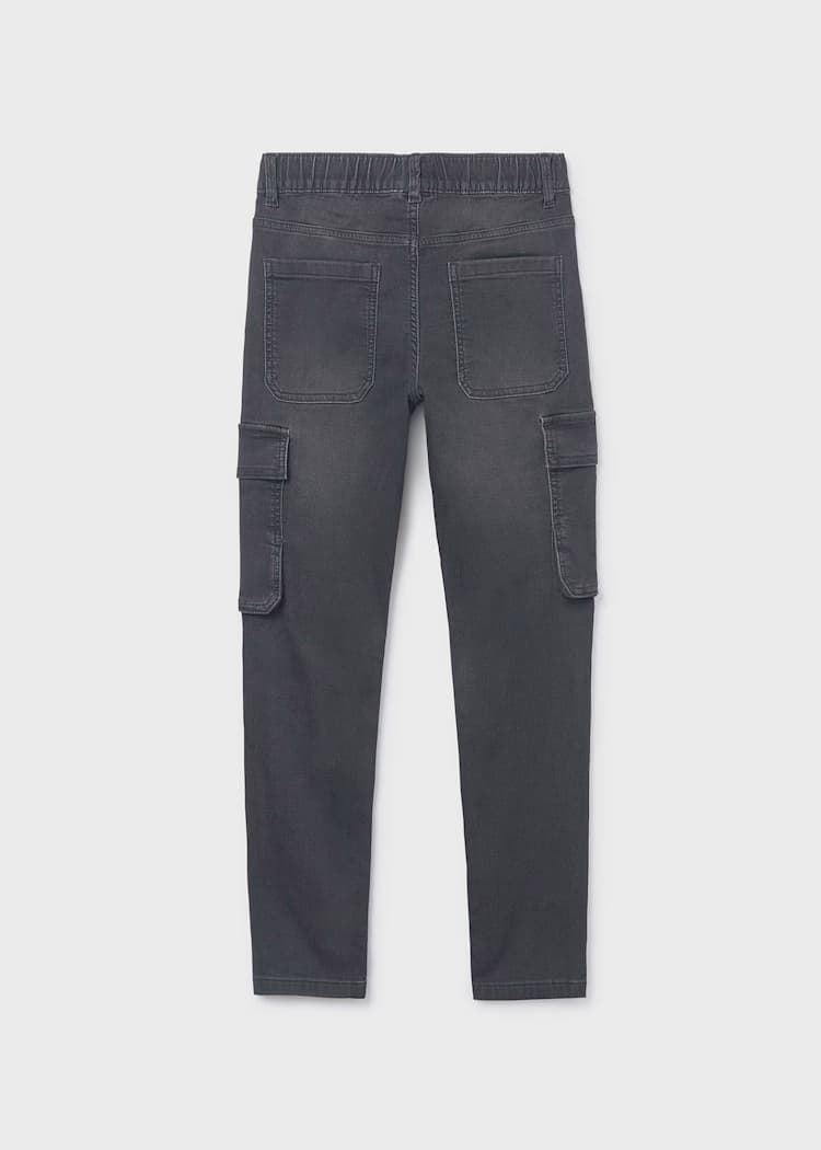 Pantalón denin jogger negro - Imagen 2