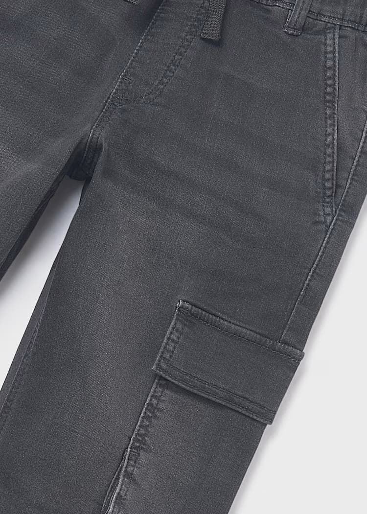 Pantalón denin jogger negro - Imagen 3