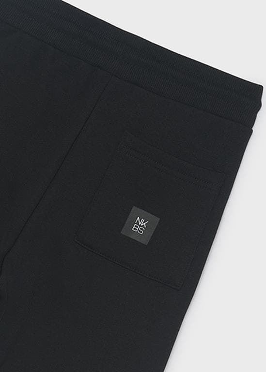 Pantalón felpa básico negro - Imagen 3