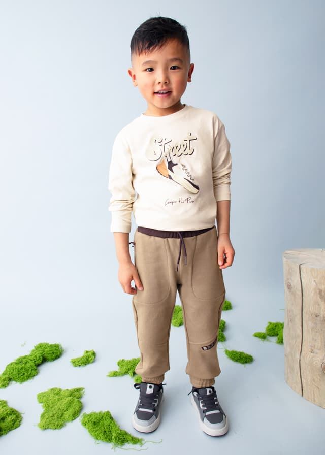 Pantalón felpa tahin - Imagen 3
