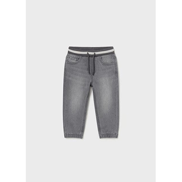 Pantalón jogger denim gris claro - Imagen 2
