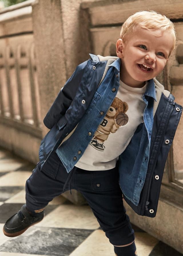Pantalón jogger sarga azul - Imagen 1