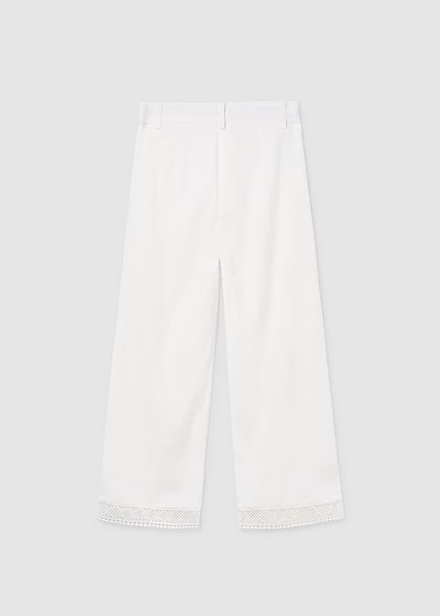 Pantalón largo bordado crudo - Imagen 5