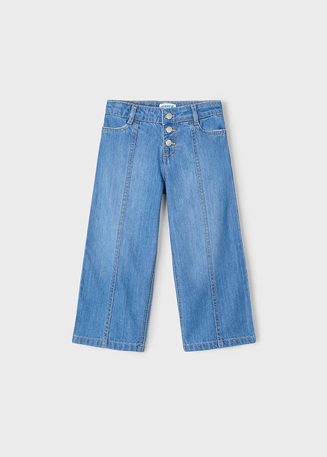 Pantalón largo denim fluido - Imagen 1