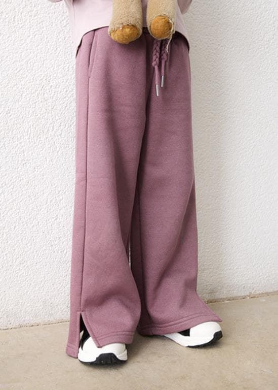 Pantalón largo felpa violeta - Imagen 2