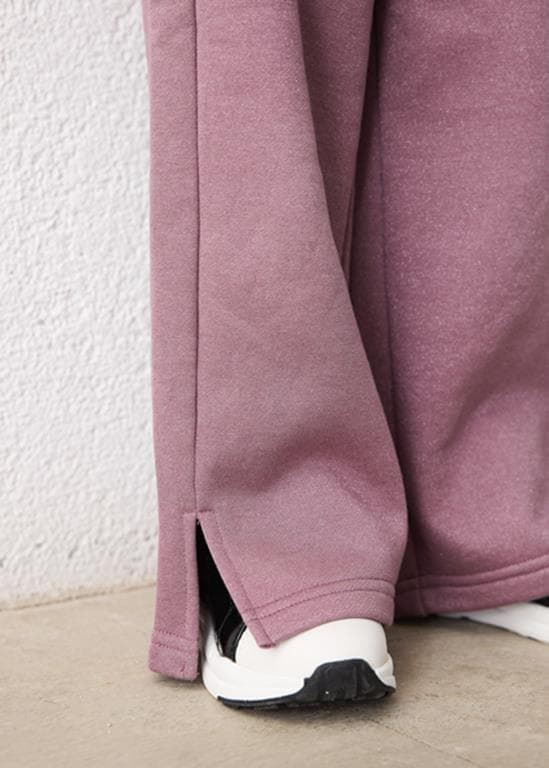 Pantalón largo felpa violeta - Imagen 3