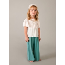 Pantalón largo punto roma menta - Imagen 1