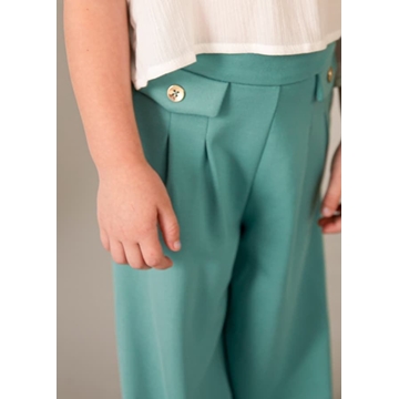 Pantalón largo punto roma menta - Imagen 2