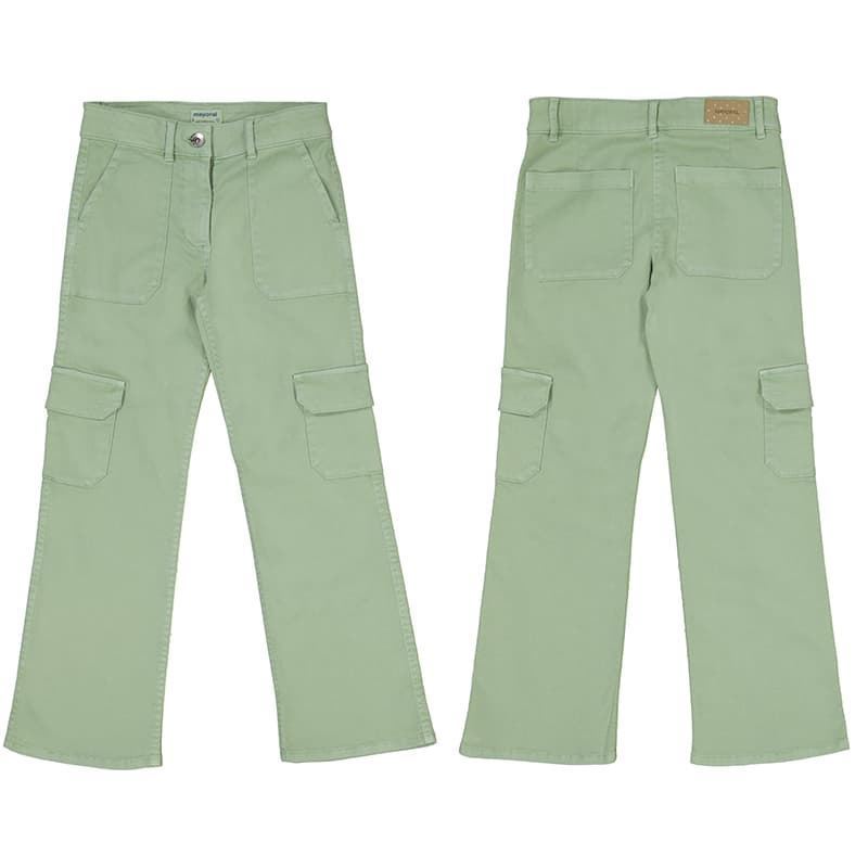 Pantalón largo sarga menta - Imagen 1