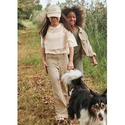 Pantalón sarga arena - Imagen 1