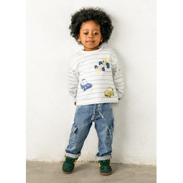 Pantalón soft denim cargo - Imagen 1