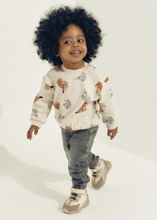 Pantalón soft denim jogger gris - Imagen 1