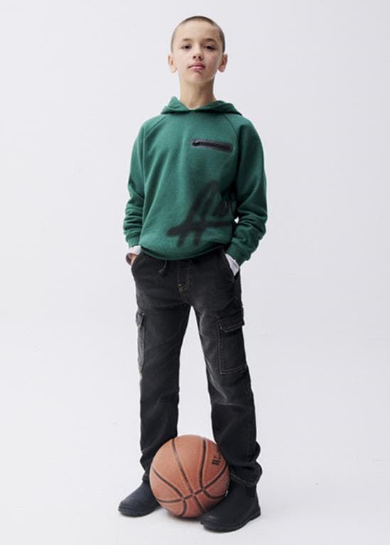 Pantalón soft denim jogger negro - Imagen 1
