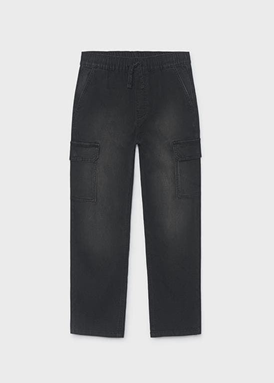Pantalón soft denim jogger negro - Imagen 3