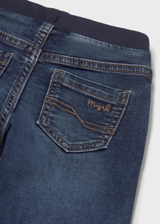 Pantalón soft denim jogger oscuro - Imagen 3