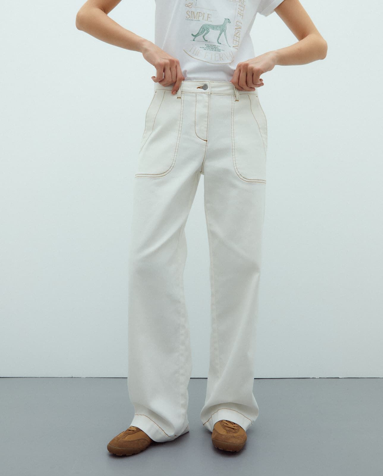 Pantalón tejano crudo - Imagen 1