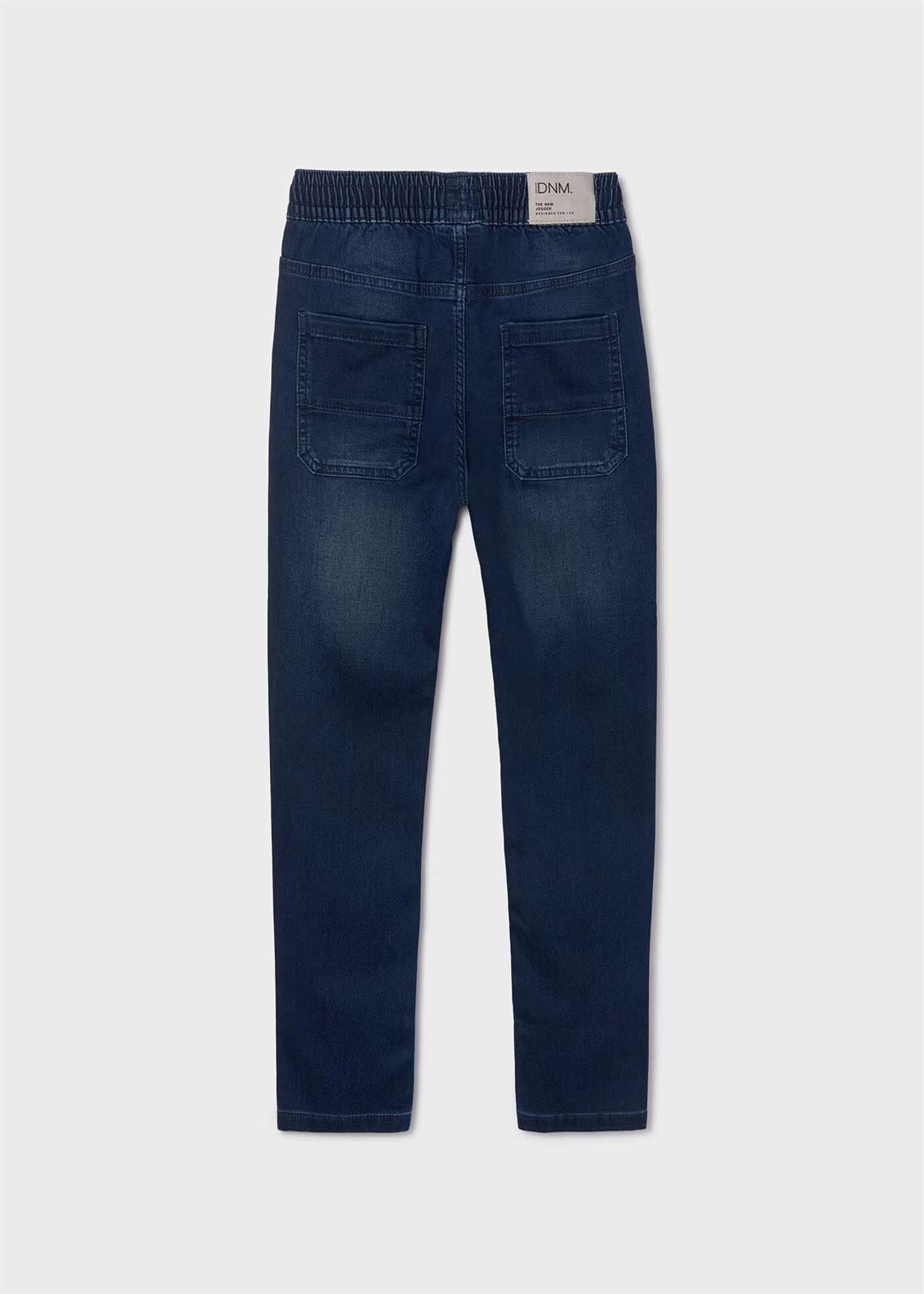 Pantalón tejano soft denim jogger oscuro - Imagen 2