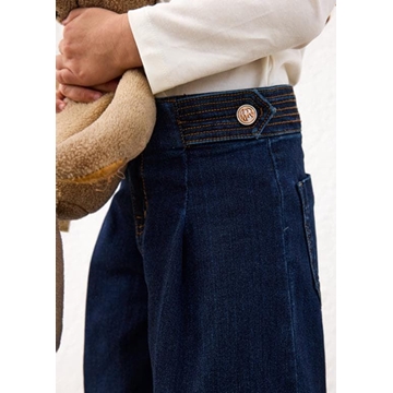 Pantalón tejano wide leg superoscuro - Imagen 2