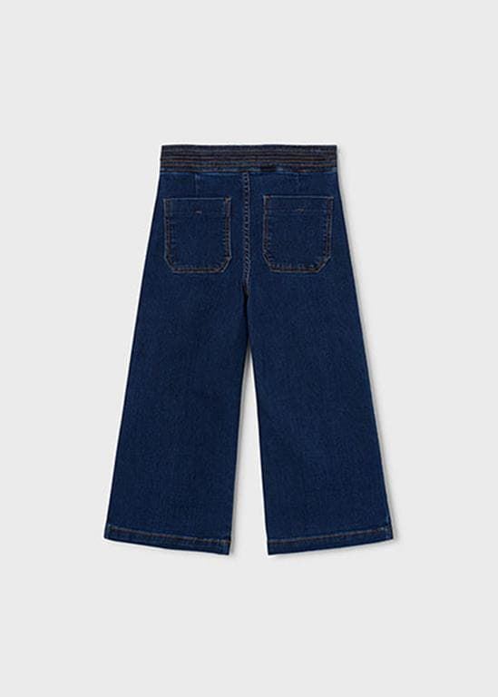 Pantalón tejano wide leg superoscuro - Imagen 4
