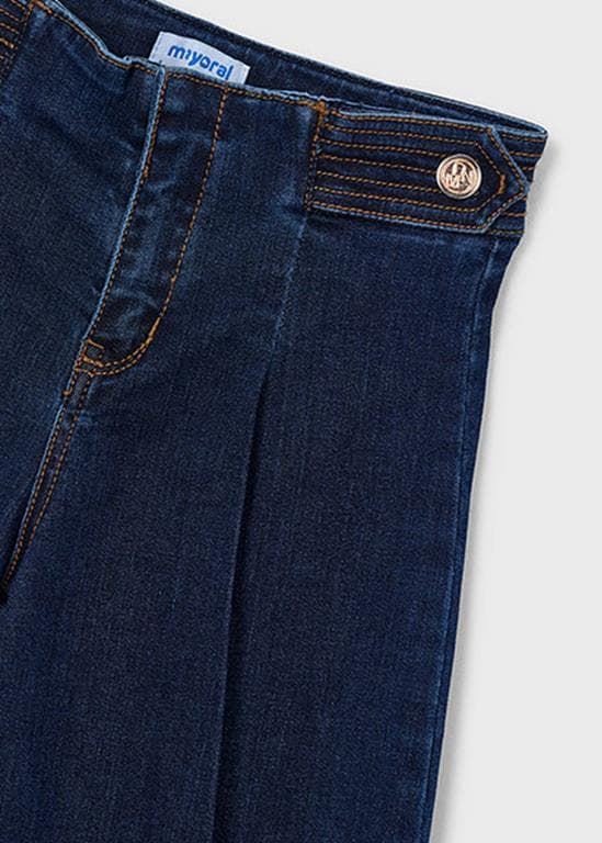 Pantalón tejano wide leg superoscuro - Imagen 5